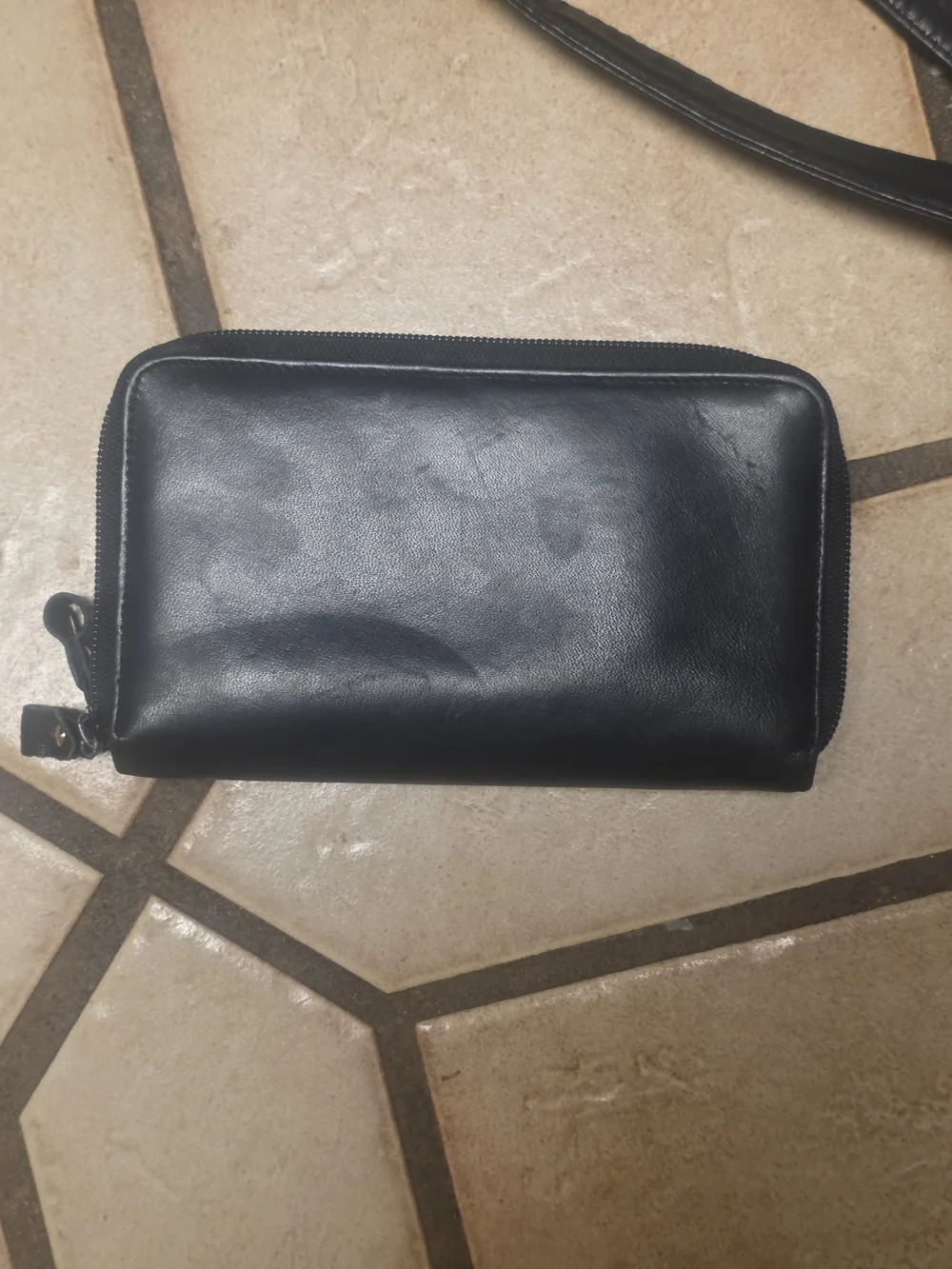 Wilsons Leather Black Leather Tote with Matching Wallet Set
